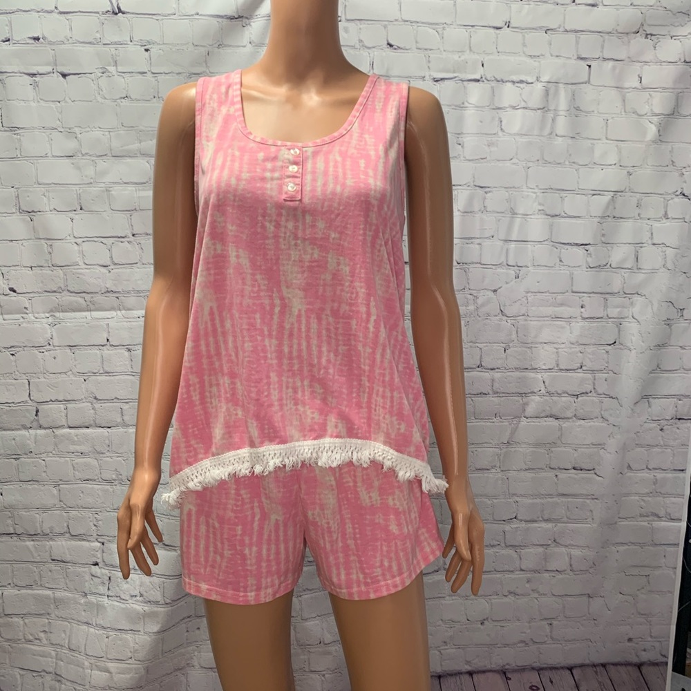 PJ Couture NEW Two Piece Pink Pijama Matching Set size medium comfy